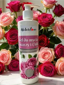 Żel 2w1 do twarzy i ciała AKSAMITNA RÓŻĄ 280 ml