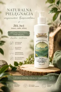 Żel do twarzy, ciała i włosów ZIELONE WZGÓRZA NAD SOLINĄ 3w1 280 ml
